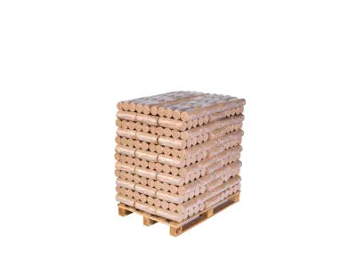 Vita holz Holzbriketts rund, ohne Loch, 960 kg, für Holzheizungen, Kachelöfen, Kamine, Herde