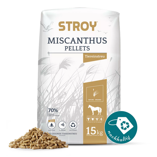 Stroy Miscanthus Einstreu Granulat Pellets 15kg x Sac Palette