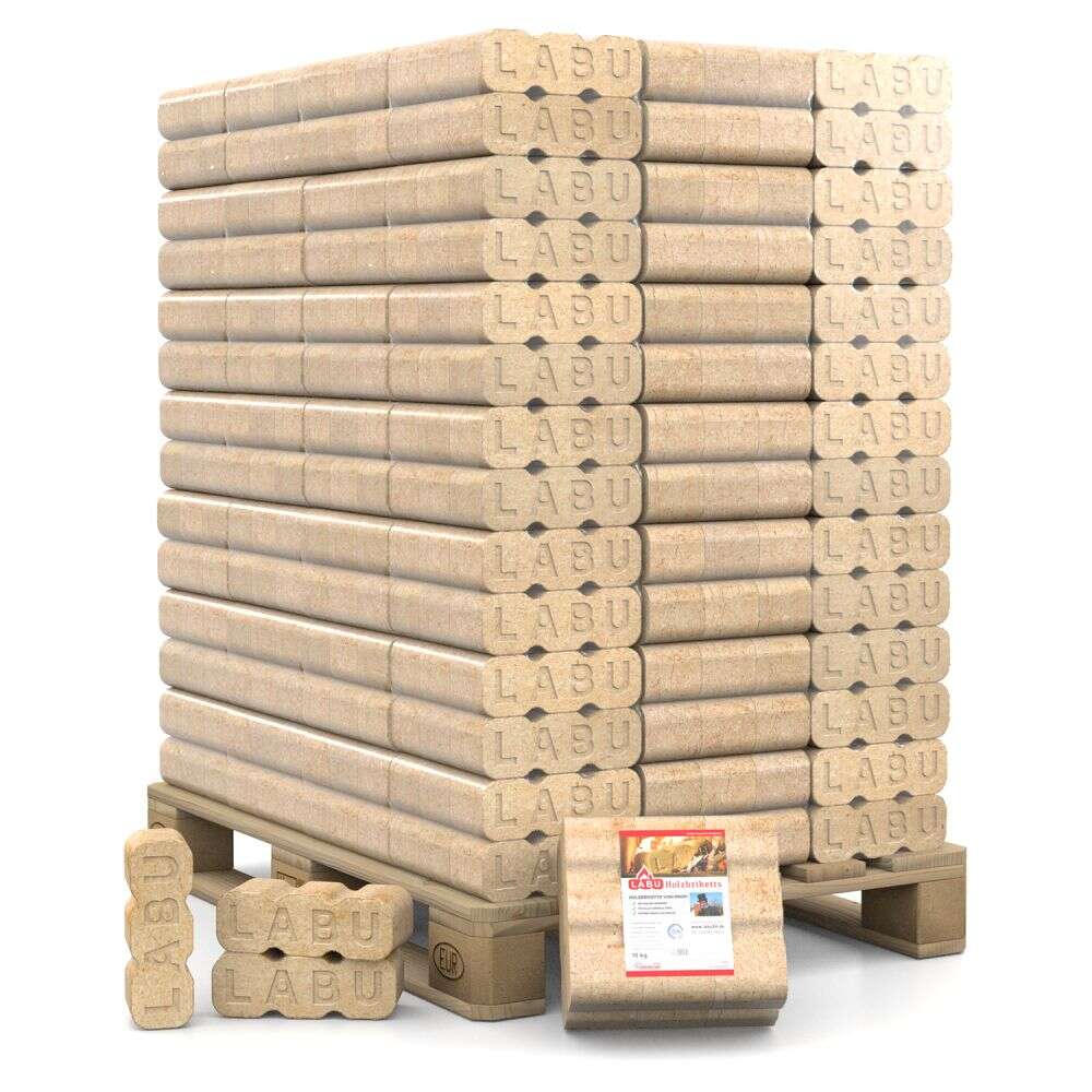 LABU Holzbriketts vom Profi 96 X 10 KG ( 960kg)