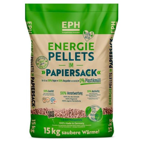 EPH HOLZPELLETS IM PAPIERSACK, 65 X 15KG PALETTE